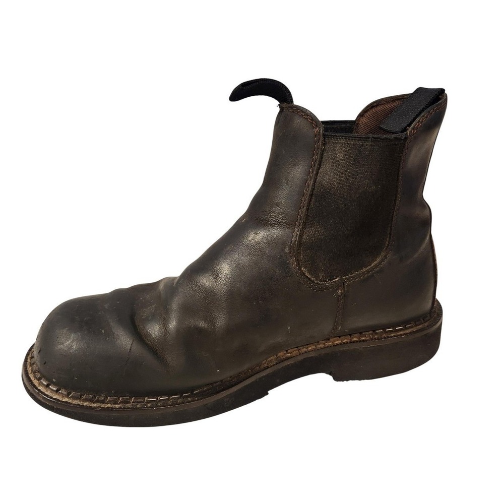 Ariat Boots Womens Size 8 C Brown Leather Chelsea Pull On Ankle Work Lug Sole